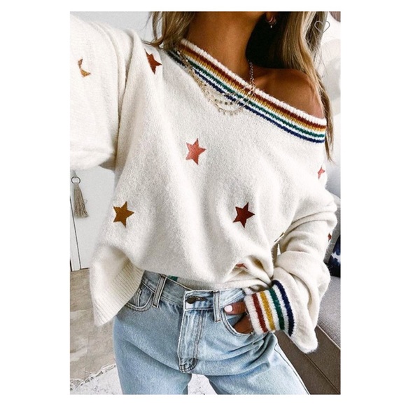 Trindy Clozet Boutique Sweaters - Ombré Star Sweater